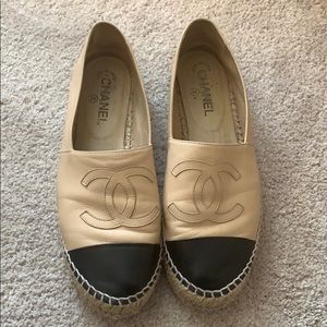Chanel lamb skin espadrilles
